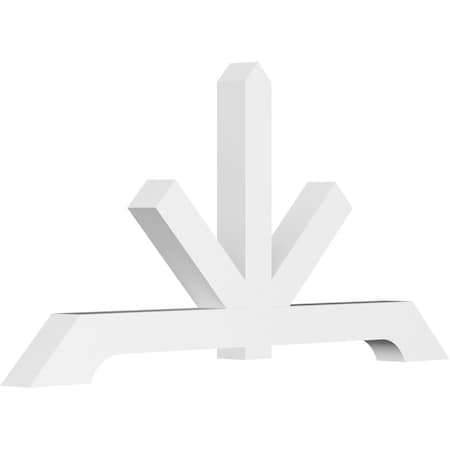 Ekena Millwork Vanguard Architectural Grade PVC Gable Bracket, 96"W x 48"H x 6"D x 6"F, 12/12 Pitch GBP096X48X0606VAN00